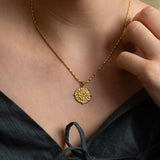 Gold Vergina Sun Necklace