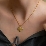 Gold Vergina Sun Necklace