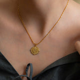 Gold Vergina Sun Necklace