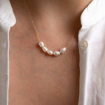 Gold Freshwater Pearl Necklace