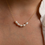Gold Freshwater Pearl Necklace