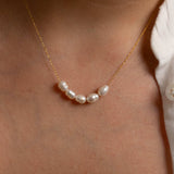 Gold Freshwater Pearl Necklace