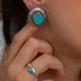 Silver Limpet Stud Earrings