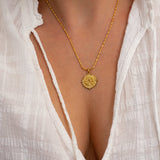 Gold Vergina Sun Necklace