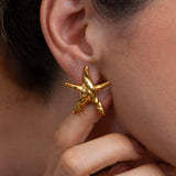 Gold STARFISH earrings