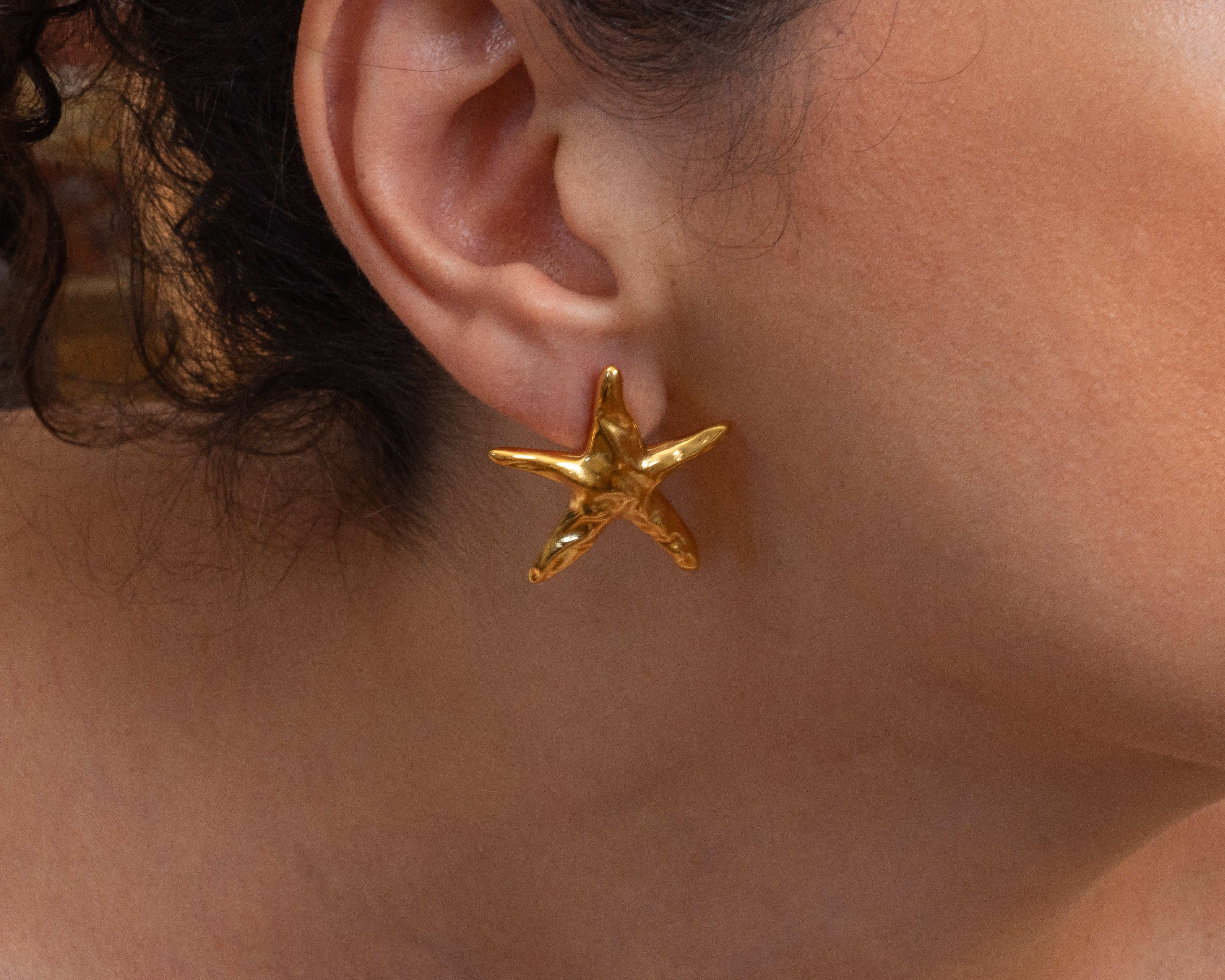 Gold STARFISH earrings
