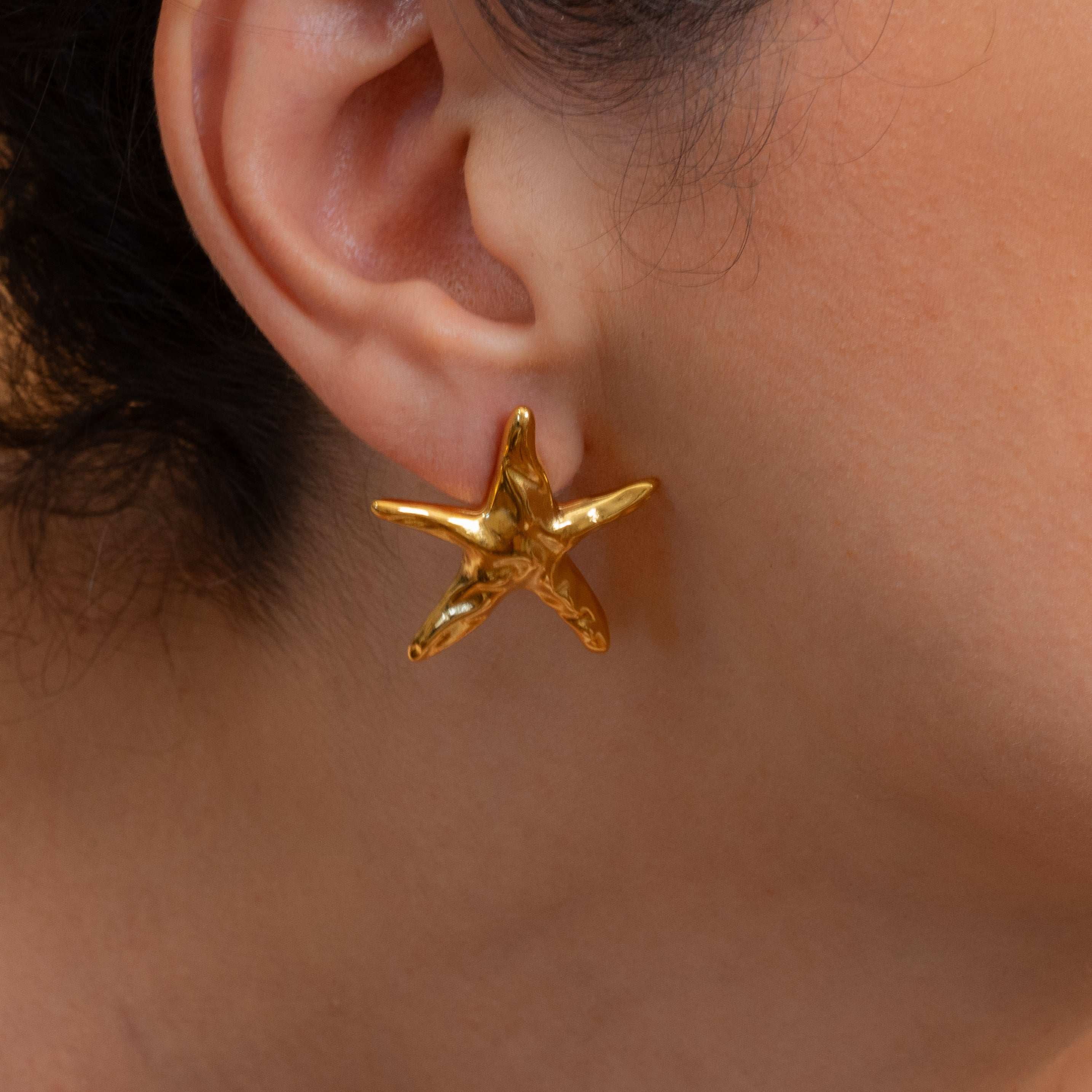 Gold STARFISH earrings