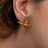 Gold STARFISH earrings