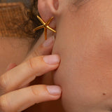 Gold STARFISH earrings