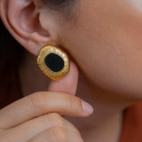 Gold Limpet Shell Stud Earrings