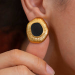 Gold Limpet Shell Stud Earrings