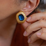 Gold Limpet Shell Stud Earrings