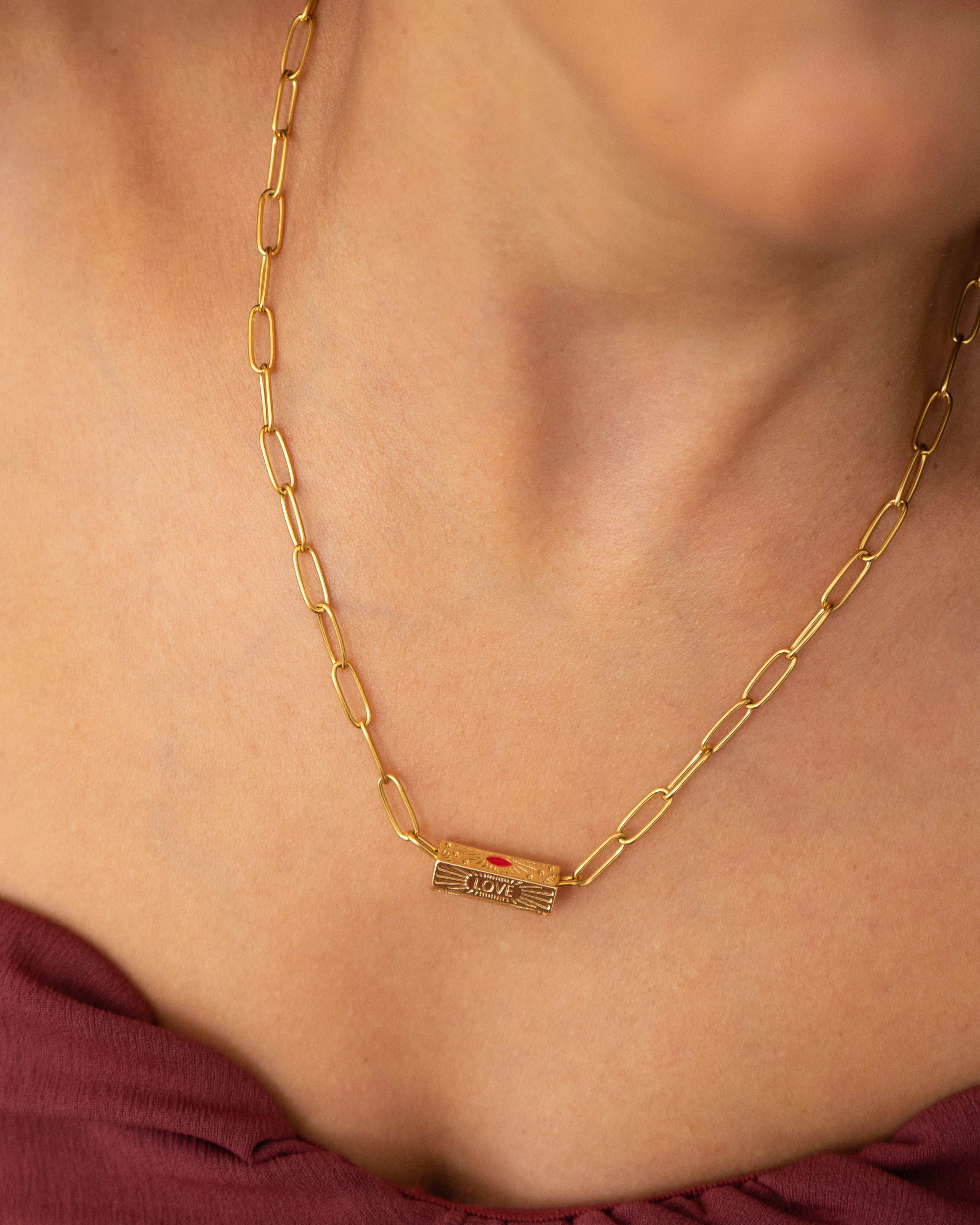 LOVE Barrel Pendant Necklace