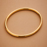 Gold Shiny Thick Round Bangle Cuff