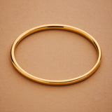 Gold Shiny Thick Round Bangle Cuff