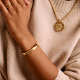 Gold Bold Cuff Bracelet