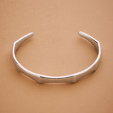 Silver Bold Angular Shape Cuff
