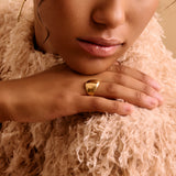 Gold Bold Floral / Sade Dome Ring