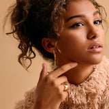 Modern Gold Long Curved Earrings