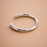 Open Silver Ethnic Tribal Cuff