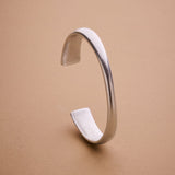 Open Silver Ethnic Tribal Cuff Bracelet