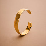 Gold Cuff with Floral Pattern