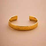 Gold Cuff with Floral Pattern