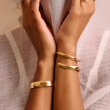 Gold Cuff with Floral Pattern