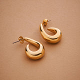 Modern Gold Open Hoop Earrings