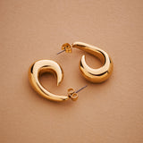 Modern Gold Open Hoop Earrings