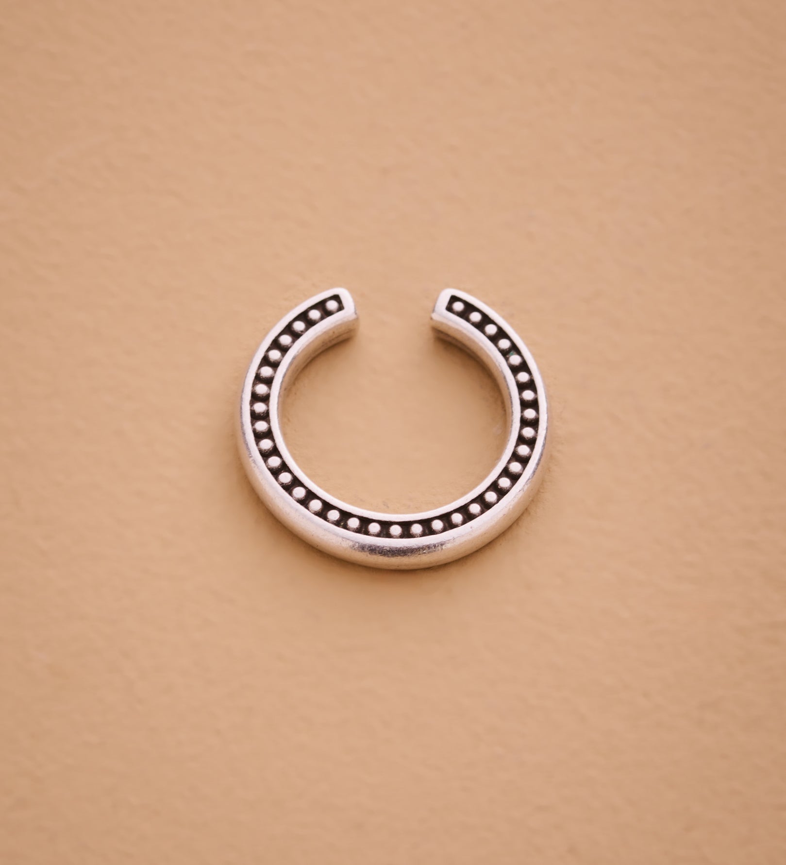 Single Silver Large Ear Cuff