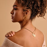 Gold Round HEART necklace