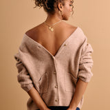 Gold Round HEART necklace