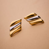 Large Mixed Metals Stud Earrings