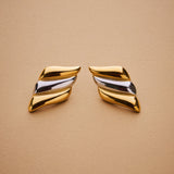 Large Mixed Metals Stud Earrings