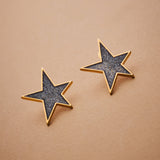 Gold Star Glitter Earrings
