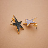 Gold Star Glitter Earrings