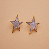 Gold Star Glitter Earrings