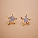 Gold Star Glitter Earrings