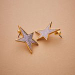 Gold Star Glitter Earrings