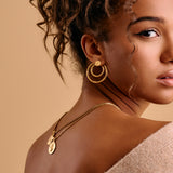 Large Gold Geometric Ear Jackets