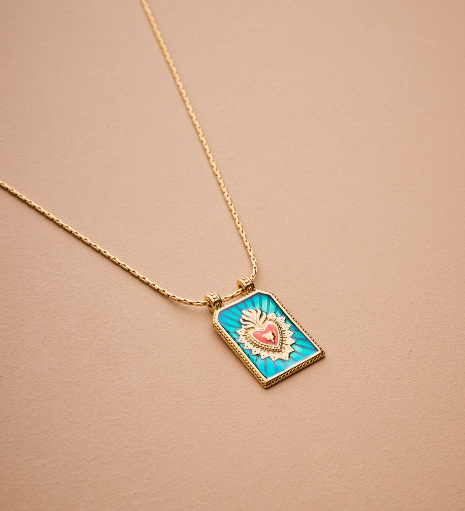 Gold Sacred Heart Necklace