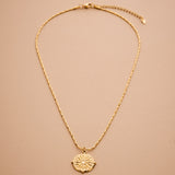 Gold Vergina Sun Necklace
