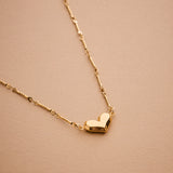 Gold Heart Link Necklace