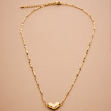Gold Heart Link Necklace