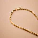 Gold Athena Goddess Necklace with Stainless Steel Rope Chain