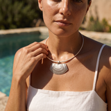 Silver Berber Tuareg Statement Collar Torque Necklace