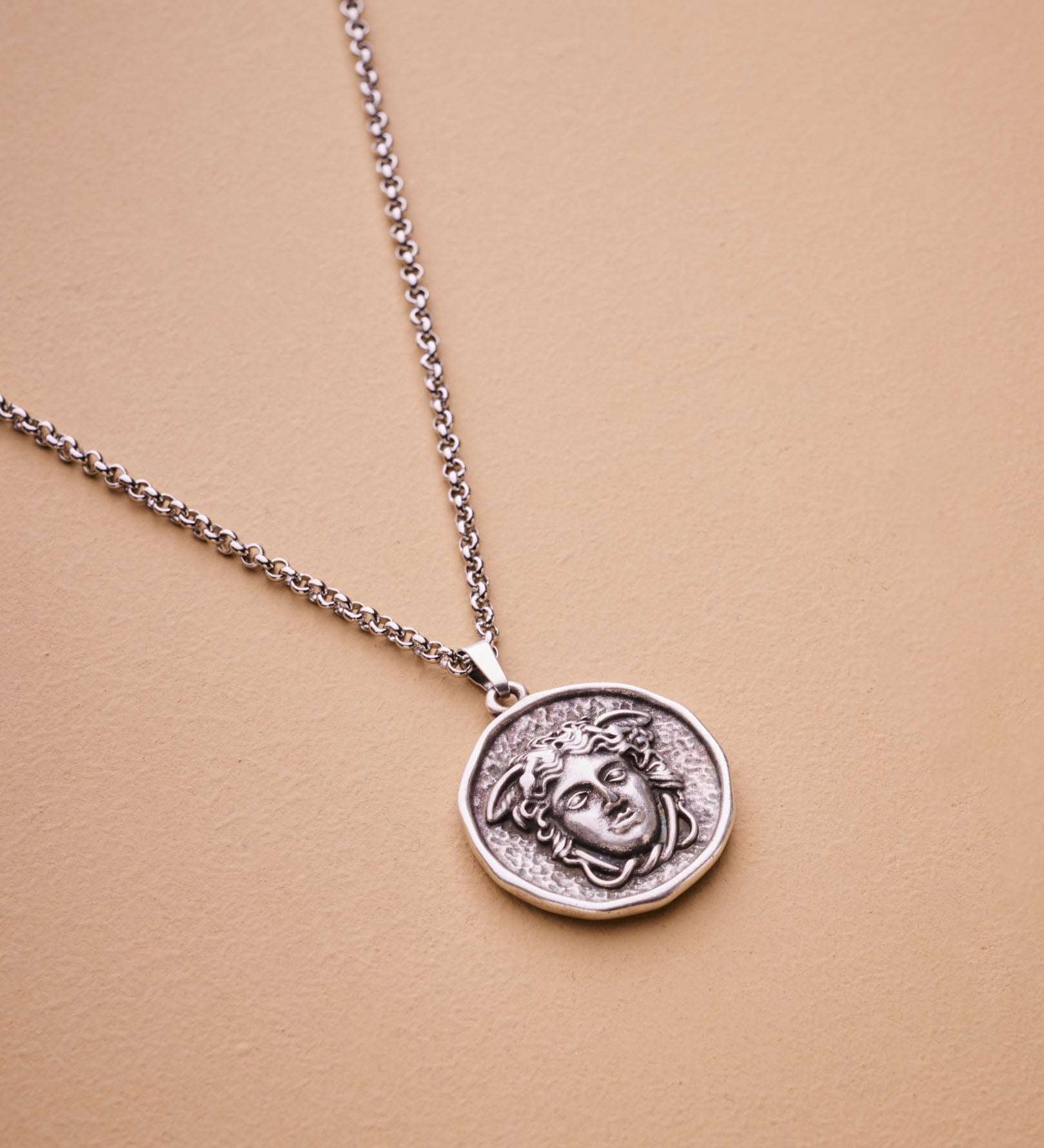 SIlver Medusa Necklace