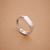 Ασημένιο Ορθογώνιο Δαχτυλίδι Signet