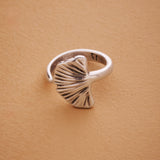 Silver Ginkgo Biloba Ring